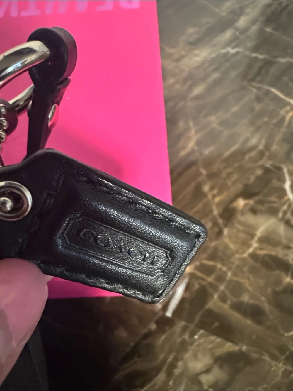 Coach Ashley small crossbody bag black leather silver hardware cursive logo. - Picture 9 of 12